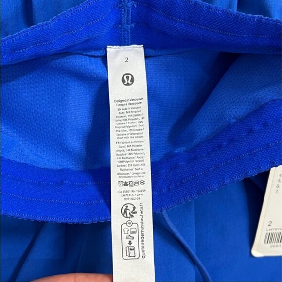 Lululemon NWT Lightweight High-Rise Relaxed Short 3" *Long Liner Cerulean Blue - Picture 12 of 13